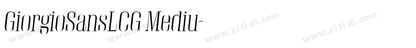 GiorgioSansLCG Mediu字体转换